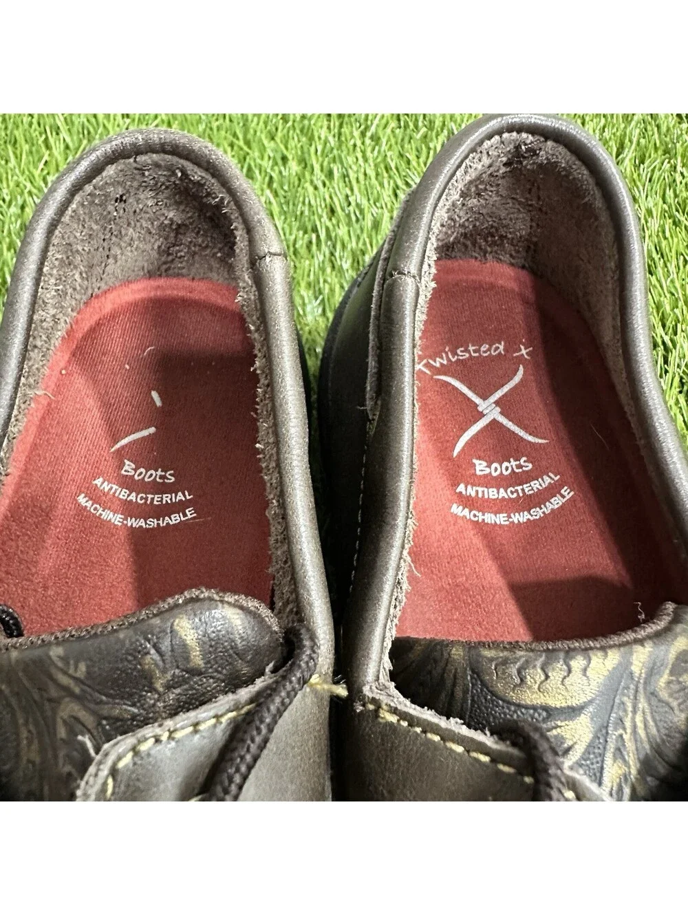 Twisted X WDM0070 Loafer Leather Slip On Boat Shoes Moc Brown Women's 8.5 M